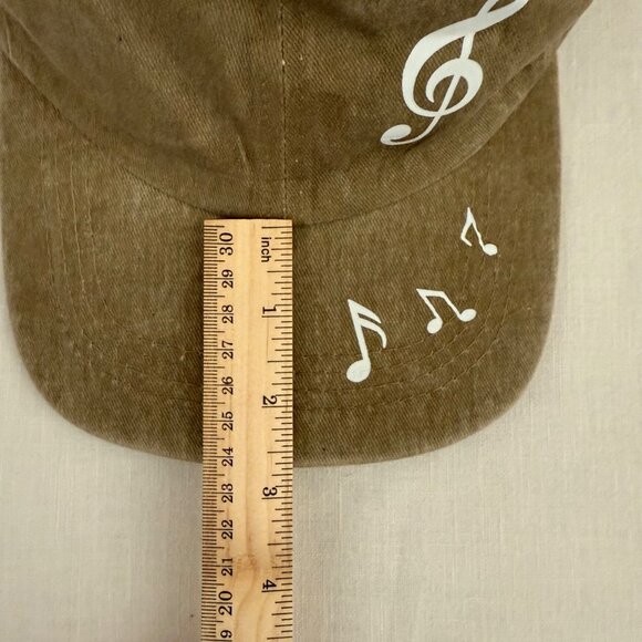 Music Note Hat Khaki Tan Graphic Print Treble Clef Baseball Cap by Infashule - Picture 8 of 11